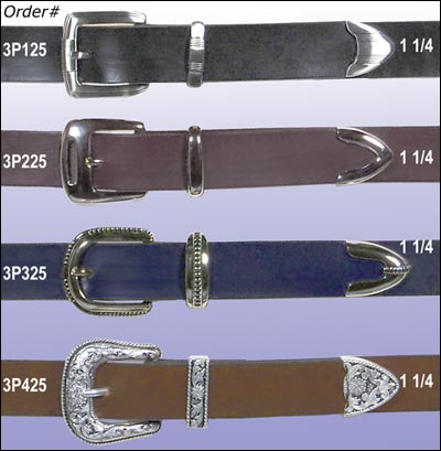 3 Piece Ranger one and a quarter inch width buckle